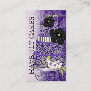 PixDezines Plum Pudding Cake/Bakery/pâtisserie Business Card