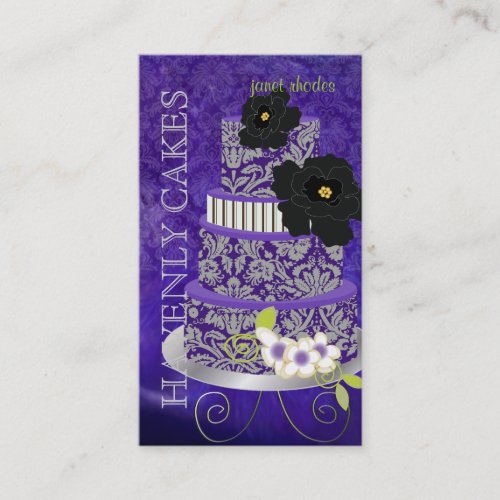 PixDezines Plum Pudding Cake/Bakery/pâtisserie Business Card Templates