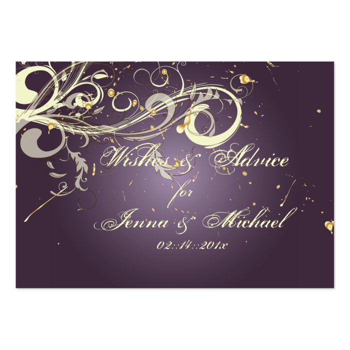 PixDezines Plum Vanilla Swirls, Advice Cards Business Card Template