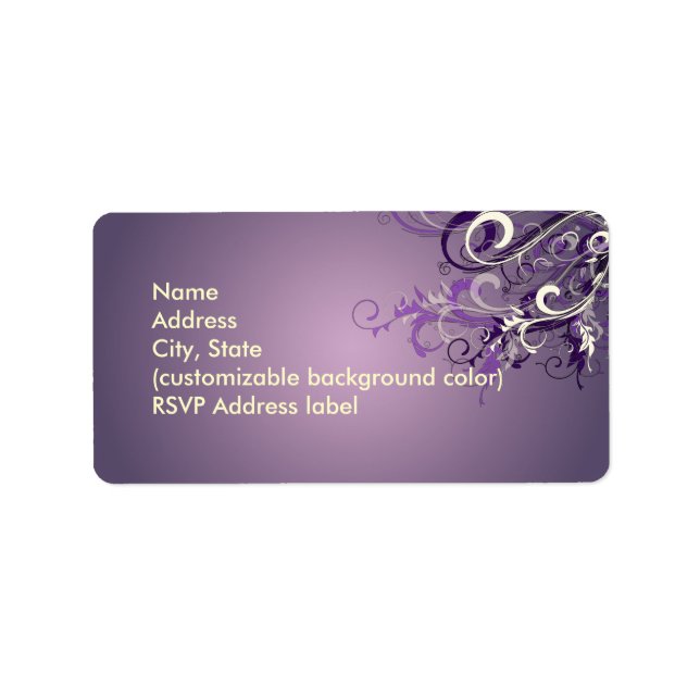 PixDezines Plum Vanilla Swirls Label (Front)