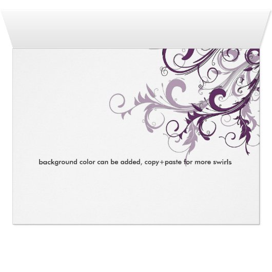 PixDezines Plum Vanilla Swirls Thank You cards (Inside Horizontal (Bottom))