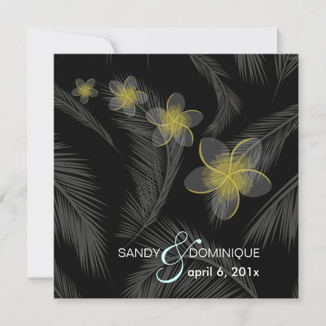 PixDezines Plumeria Hawaiian Islands/DIY color Invitation (Front)