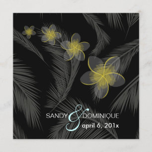 PixDezines Plumeria Hawaiian Islands/DIY color Invitation