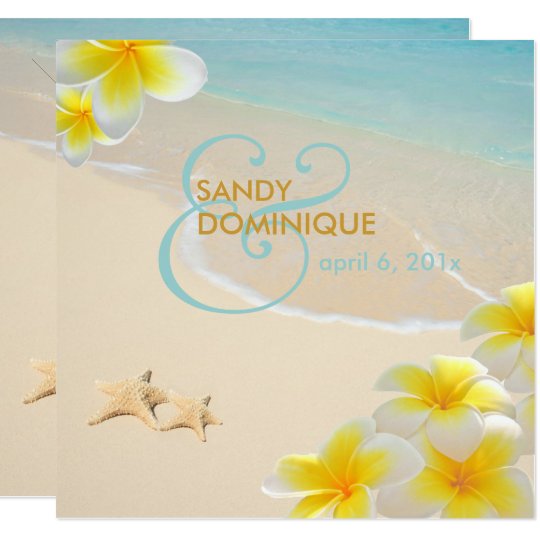 PixDezines PLUMERIA LEI/BEACH/STARFISH Card