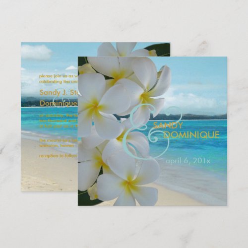 PixDezines Plumeria Lei /beach/tropical wedding Invitation