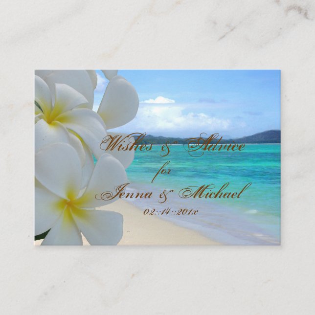 PixDezines Plumeria Leis Wishes + Advice Cards (Front)