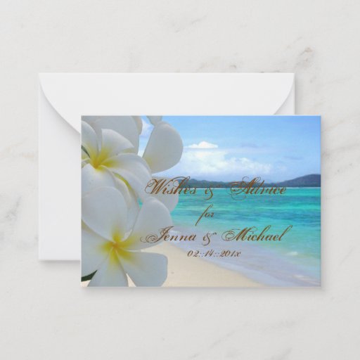 Customizable PixDezines Plumeria Leis Wishes + Advice Cards Business Card Templates