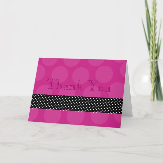 PixDezines Polka Dots Honeysuckley | DIY Thank You Card (Front)