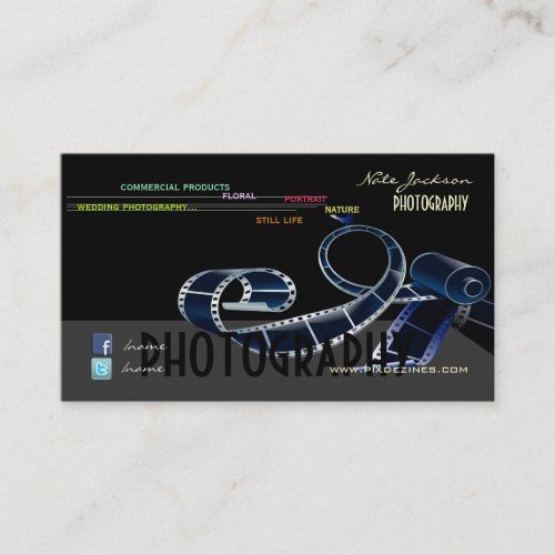 PixDezines portfolio photos templateDIY color Business Card