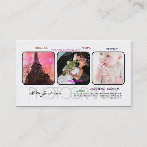 Customizable PixDezines portfolio template/DIY fonts Business Card Templates