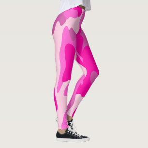 PixDezines Princess Camo, Flashy Hot Pink Leggings