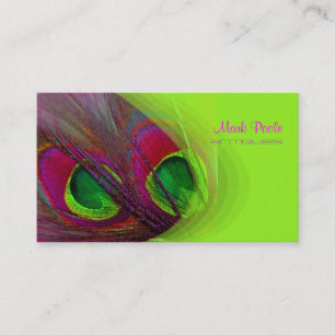 PixDezines Psychedelic Peacock, Customize It! Business Card