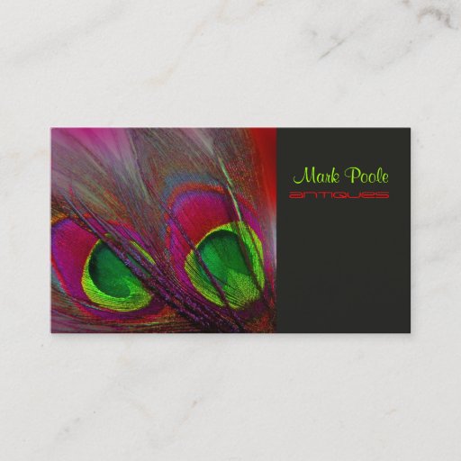 Customizable PixDezines Psychedelic Peacock, Customize It! Business Cards