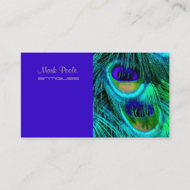 PixDezines Psychedelic Peacock, Customize It! Business Card (Front)