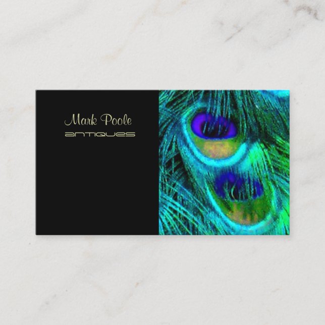 PixDezines Psychedelic Peacock, Customize It! Business Card (Front)