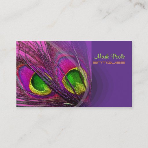 Customizable PixDezines Psychedelic Peacock, Customize It! Business Card