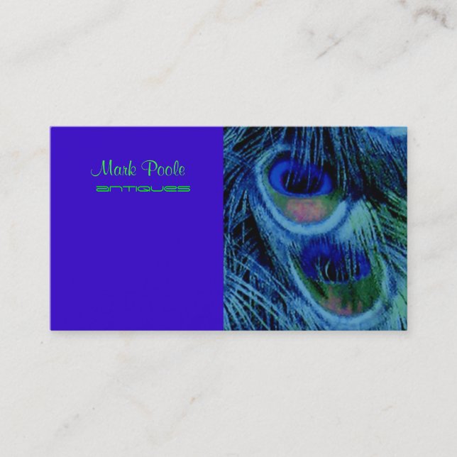 PixDezines Psychedelic Peacock, Customize It! Business Card (Front)