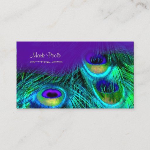 Customizable PixDezines Psychedelic Peacock, Customize It! Business Card