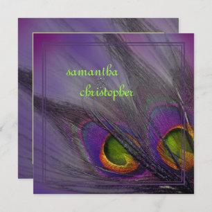 PixDezines Psychedelic Peacock, Customize It! Invitation