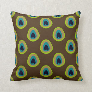 PixDezines psychedelic peacock/diy background Throw Pillow