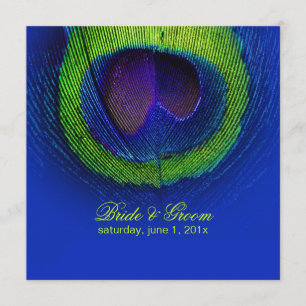 PixDezines psychedelic peacock eye/cobalt blue Invitation