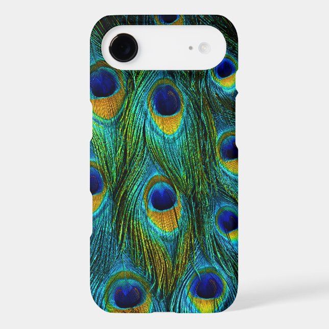 PixDezines psychedelic peacock feather Case-Mate iPhone Case (Back)