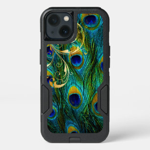 PixDezines Psychedelic Peacock+filigree swirls Cas iPhone 13 Case