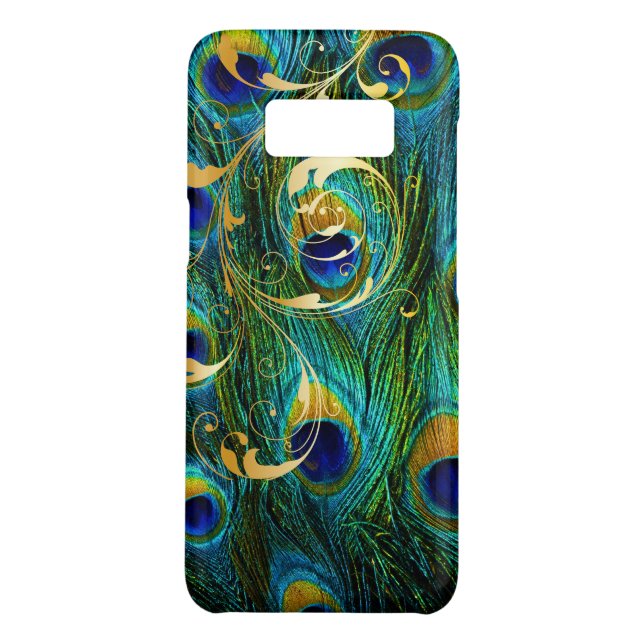 PixDezines Psychedelic Peacock+filigree swirls Case-Mate Samsung Galaxy Case (Back)