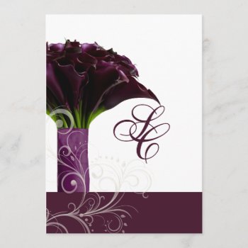 Pixdezines Purple Calla Lilies/diy Invitation by custom_stationery at Zazzle