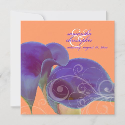 PixDezines purple calla lilies/diy Invites