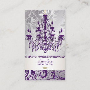 PixDezines purple chandelier/DIY color Business Card