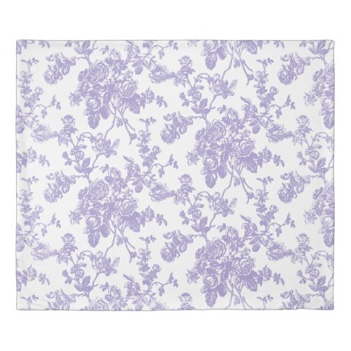 PixDezines Purple Roses ToileDIY background Color Duvet Cover