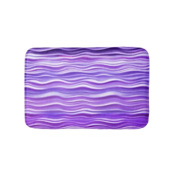 Pixdezines Purple Waves Bathroom Mat by PixDezines at Zazzle