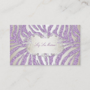 PixDezines purple zebra/leopard Business Card