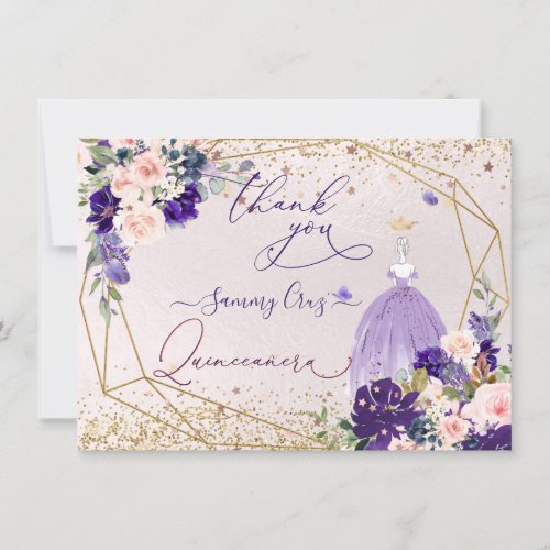 PixDezines Quinceanera Dusty Purple Dress Invitation