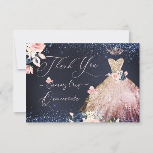 PixDezines Quinceanera Thank You Card