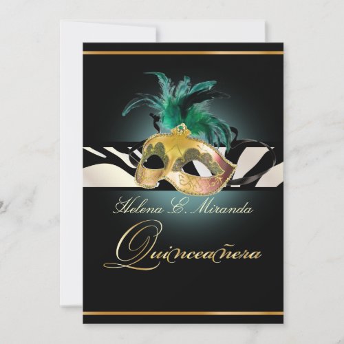 PixDezines Quincenerateal ZebraDIY color Invitation