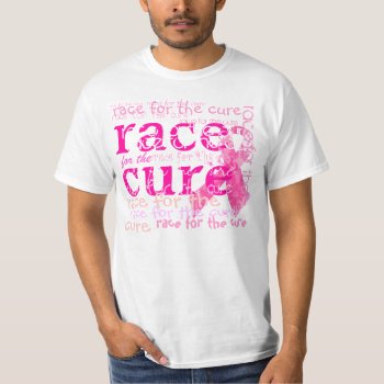 Pixdezines Race For The Cure  Pink Ribbon T-shirt by PixDezines at Zazzle