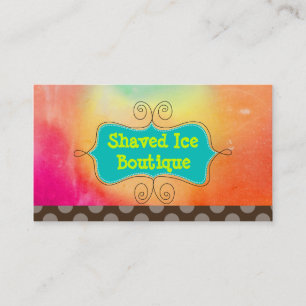 PixDezines Rainbow + Chocolate Polka Dots Business Card