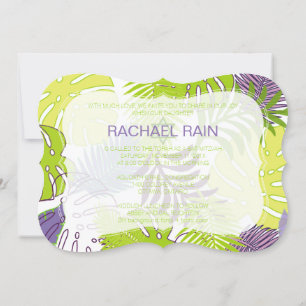 PixDezines rainforest bat mitzvah/luau Invitation