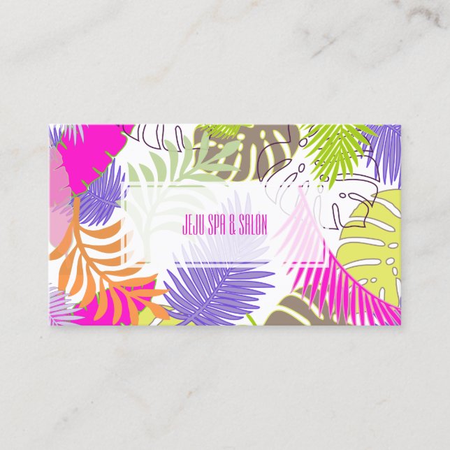 PixDezines rainforest/DIY background color Business Card (Front)