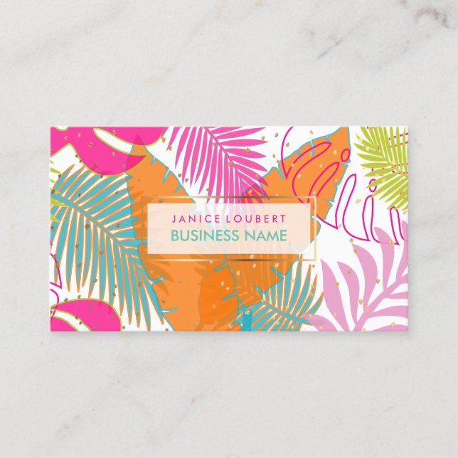 PixDezines rainforest/DIY background color Business Card (Front)