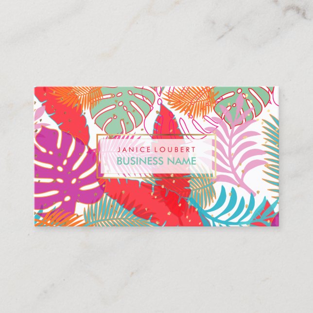 PixDezines rainforest/DIY background color Business Card (Front)