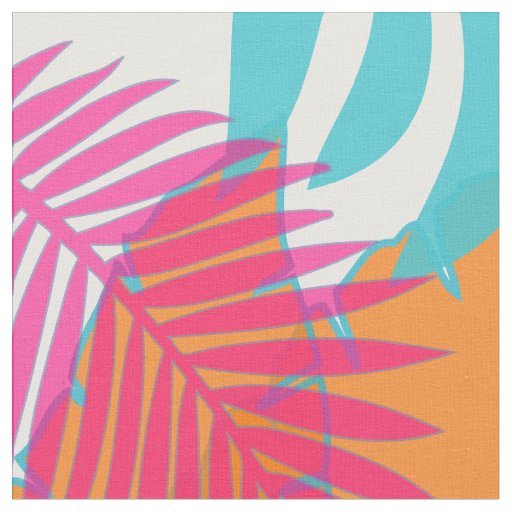 PixDezines rainforest teal/orange/yellow/green Fabric