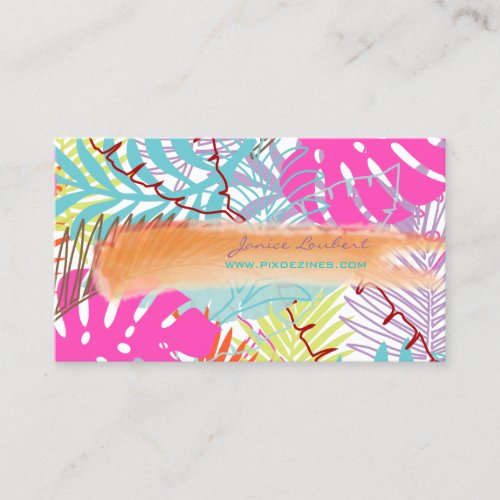 PixDezines rainforest/tropical foliage/DIY color Business Cards