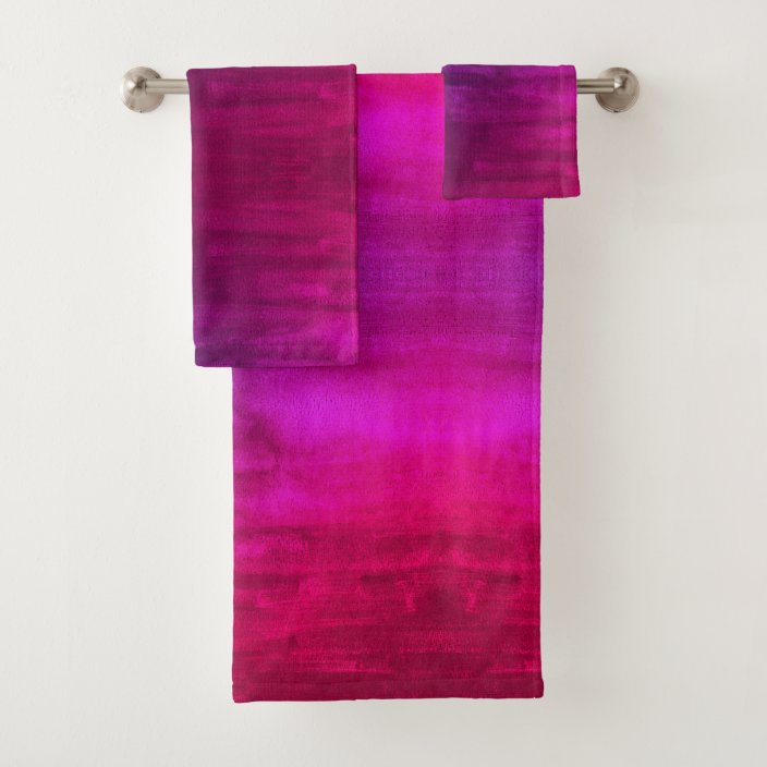 magenta bath towels