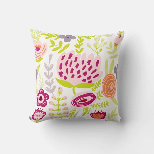 PixDezines red proteas/diy background Throw Pillow (Front)