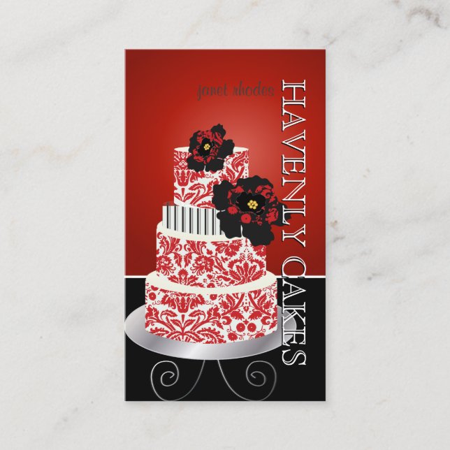 PixDezines red velvet cake /pâtisserie Business Card (Front)