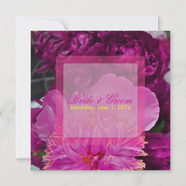 PixDezines red wine peonies/diy Invitation (Front)