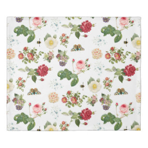 PixDezines Redoute's Garden/Botanical Illustration Duvet Cover